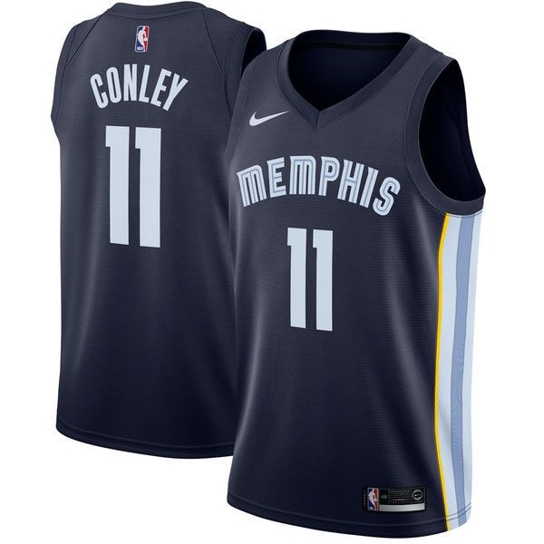 Men Memphis Grizzlies #11 Gonley Blue Nike Game NBA Jerseys-0